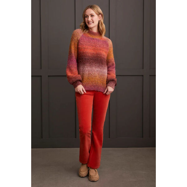 Tribal Mock Neck Sweater Womens